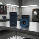 40 Grit Zirconia Flap Discs 4.5in 40 Pack for Angle Grinder Grinding - Side View