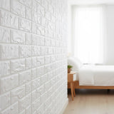 3D Brick Wall Tile Stickers 60x30cm – 50 Pack Peel & Stick Wallpaper - Front View