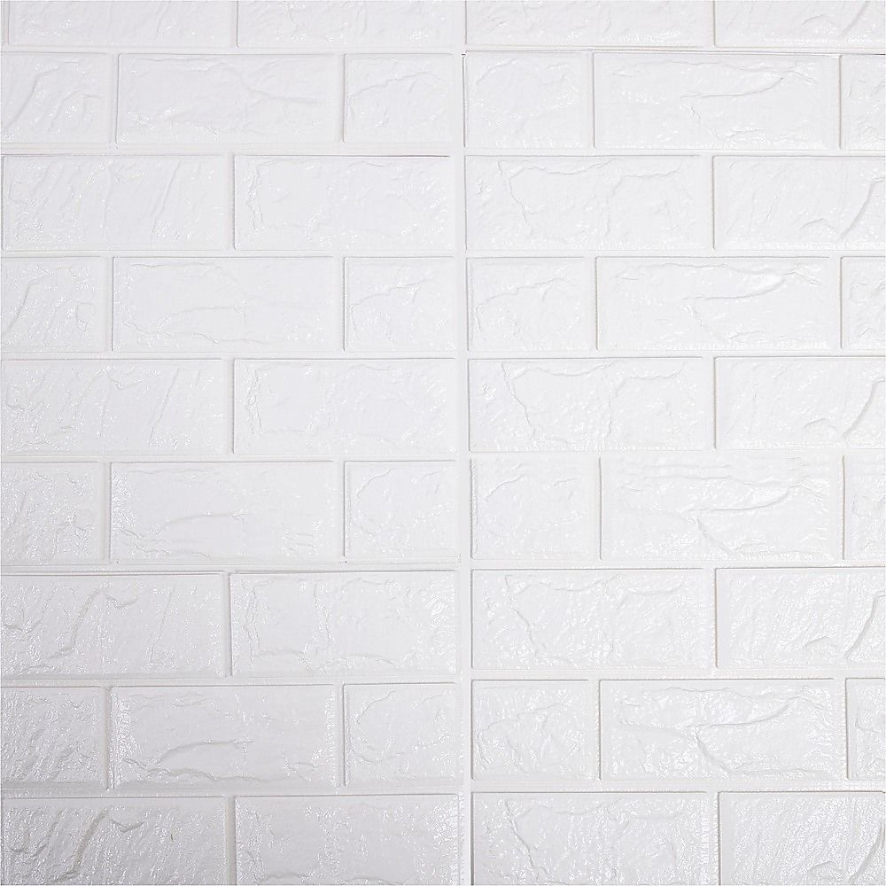3D Brick Wall Tile Stickers 60x30cm – 50 Pack Peel & Stick Wallpaper