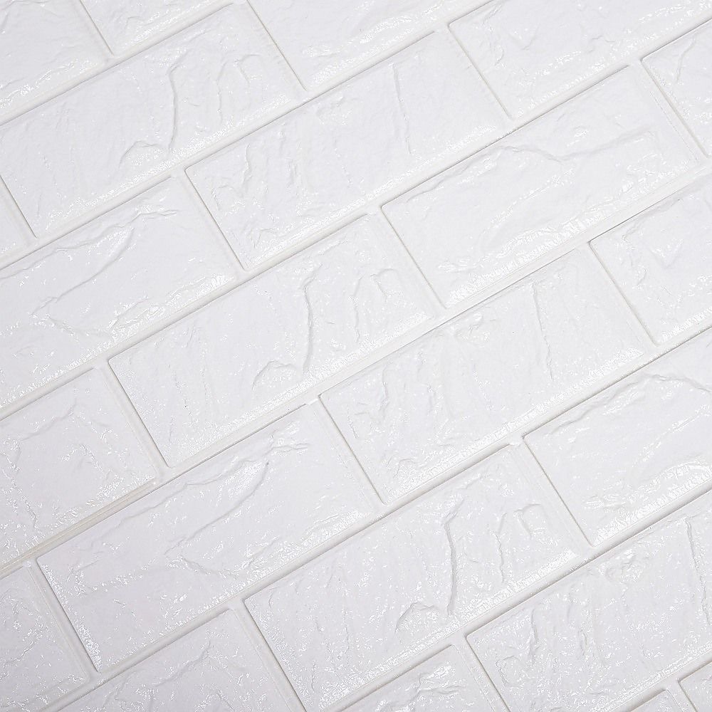 3D Brick Wall Tile Stickers 60x30cm – 50 Pack Peel & Stick Wallpaper