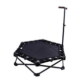 Foldable Fitness Trampoline with Handle Compact Folding Rebounder
