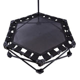 Foldable Fitness Trampoline with Handle Compact Folding Rebounder