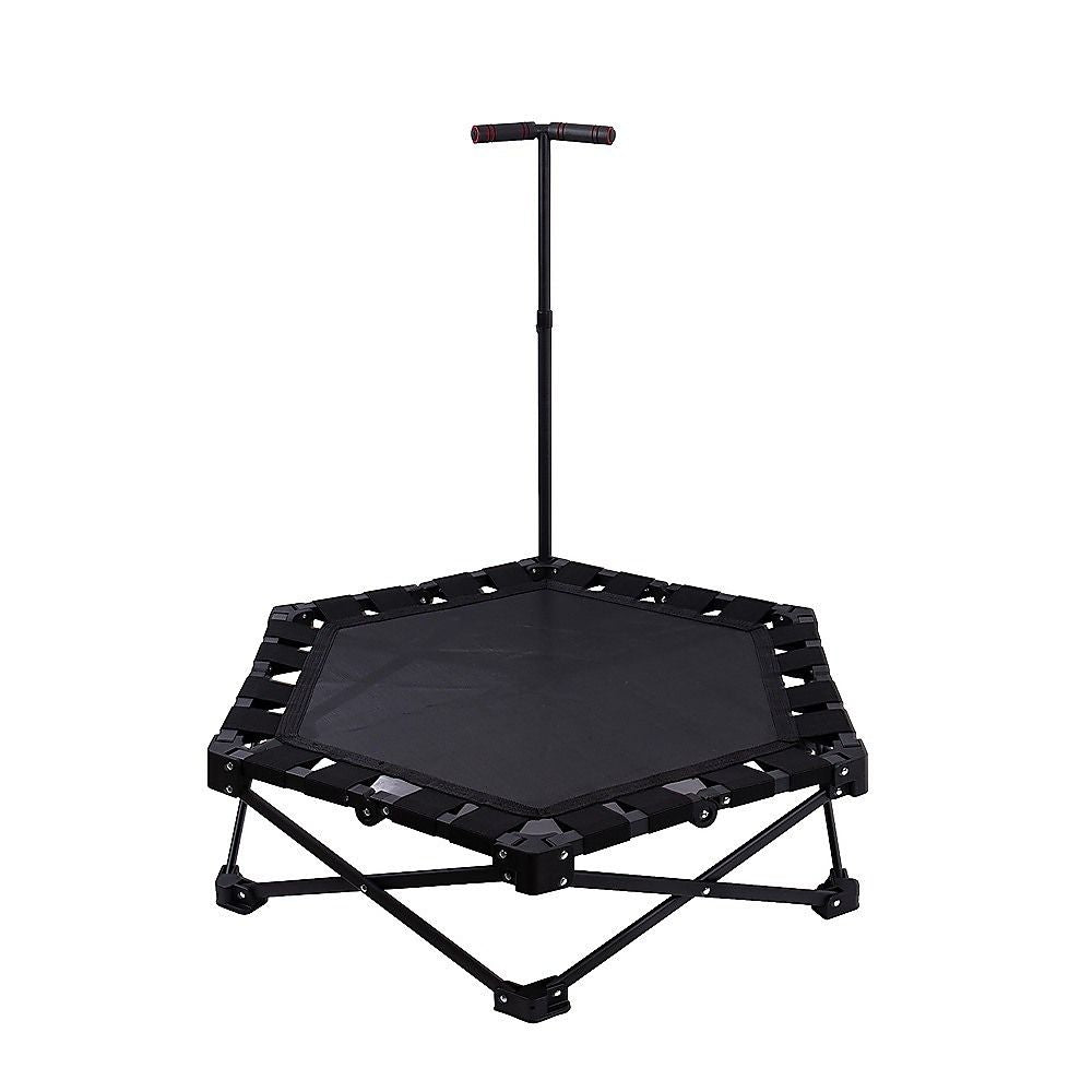 Foldable Fitness Trampoline with Handle Compact Folding Rebounder