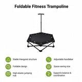 Foldable Fitness Trampoline with Handle Compact Folding Rebounder - Extra Image