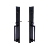 Matte Black Single Door Handle Set Dummy Front Entry Deadbolt Lock