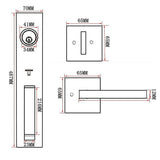 Matte Black Single Door Handle Set Dummy Front Entry Deadbolt Lock