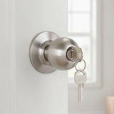 Round Door Lock Knob Set for Internal and Entry Doors - Front View
