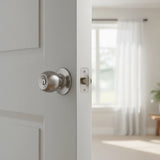 Round Door Lock Knob Set for Internal and Entry Doors - 45-Degree Angle