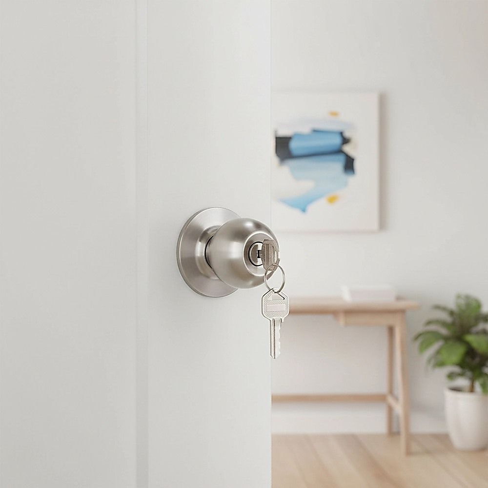 Round Door Lock Knob Set for Internal and Entry Doors