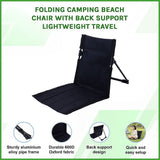 Folding Camping Beach Chair with Back Support Lightweight Travel - Top-Down View