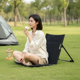 Folding Camping Beach Chair with Back Support Lightweight Travel - Rear View