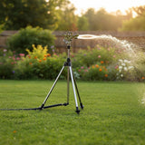 Tripod Rotating Sprinkler Automatic Irrigation Garden Watering - Close-Up Angle