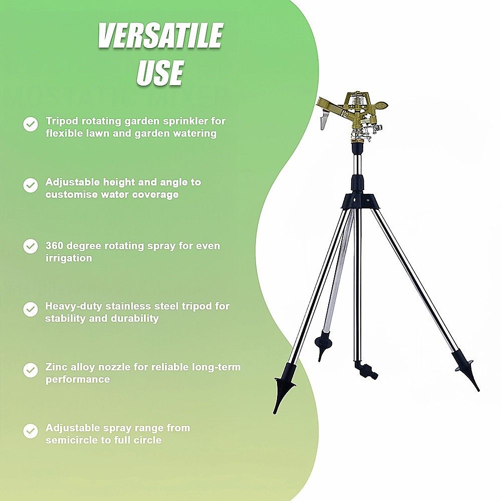 Tripod Rotating Sprinkler Automatic Irrigation Garden Watering