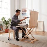Portable Foldable Art Sketching Table Painting Drawing Easel Artists - Front View