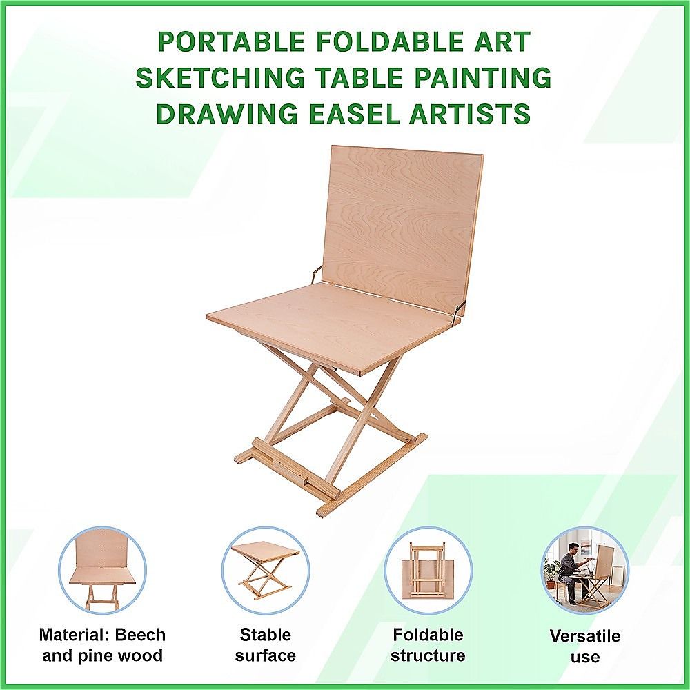 Portable Foldable Art Sketching Table Painting Drawing Easel Artists