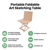 Portable Foldable Art Sketching Table Painting Drawing Easel Artists - Low Angle
