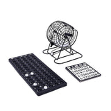 Bingo Game Set with Cards Balls and Cage for Family Party Fun - 45-Degree Angle