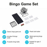 Bingo Game Set with Cards Balls and Cage for Family Party Fun - Extra Image