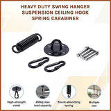 Heavy Duty Swing Hanger Suspension Ceiling Hook Spring Carabiner