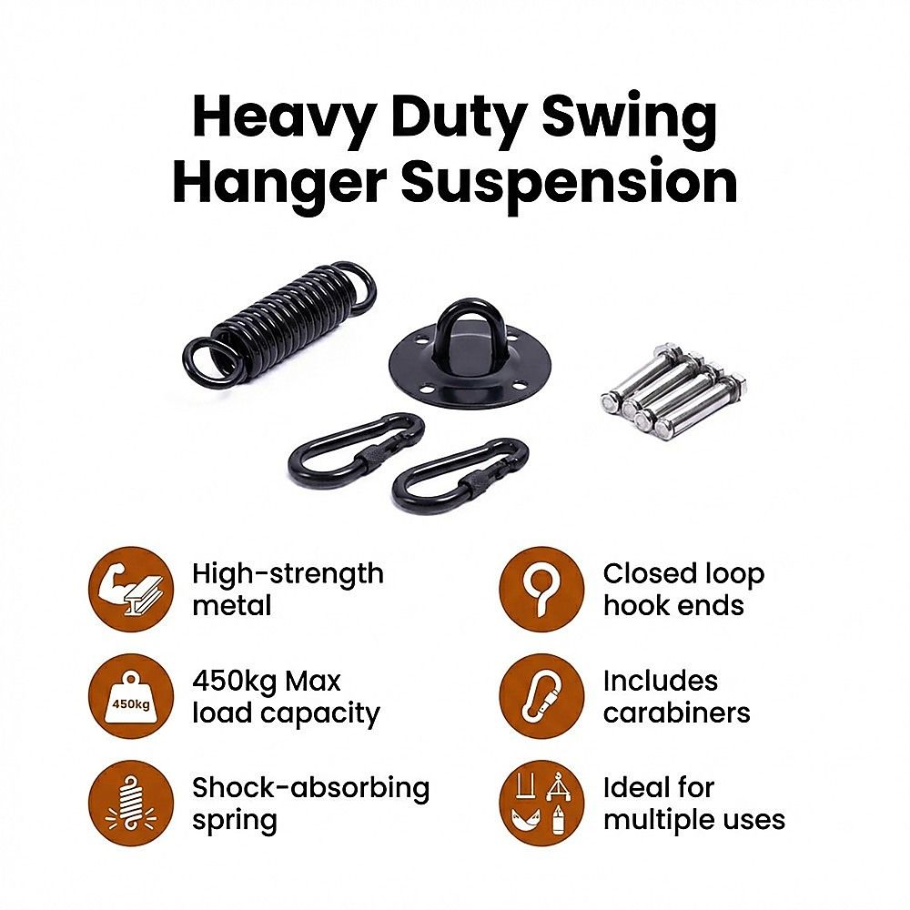 Heavy Duty Swing Hanger Suspension Ceiling Hook Spring Carabiner