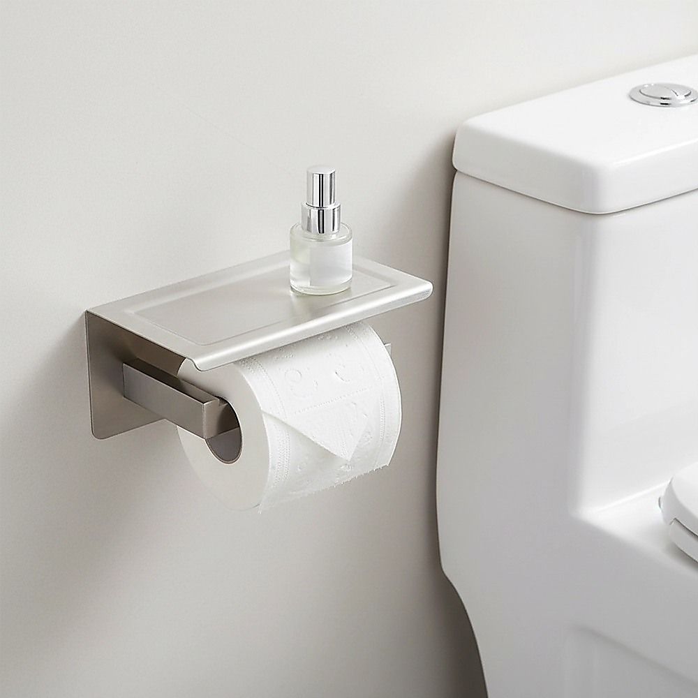 Toilet Paper Holder 304 Stainless Steel Roll Hook Storage Rack