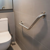 Stainless Steel Safety Grab Bar for Toilet Bathroom Bathtub Support - Close-Up Angle