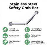 Stainless Steel Safety Grab Bar for Toilet Bathroom Bathtub Support - Extra Image