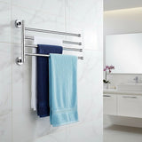Swivel Towel Rail Chrome Stainless Steel Wall Mounted Bath Rack - 45-Degree Angle