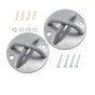 Pair of Grey Wall Anchor Mounts for Battle Ropes and Suspension