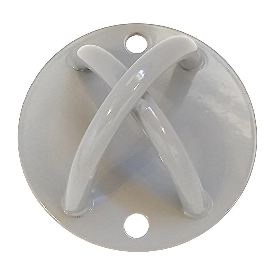 Pair of Grey Wall Anchor Mounts for Battle Ropes and Suspension