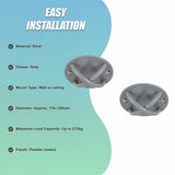 Pair of Grey Wall Anchor Mounts for Battle Ropes and Suspension - Extra Image