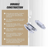 Hidden Door Hinges 180° Heavy Duty 3D Adjustable Silver 40kg - 45-Degree Angle