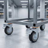 Heavy Duty Plate Caster Wheels Set 4 1200kg Swivel - Front View