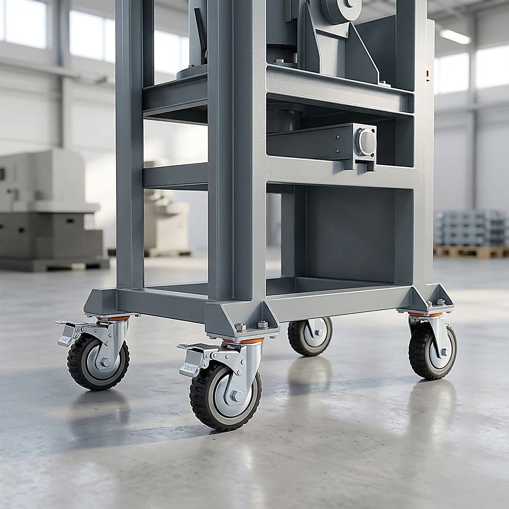 Heavy Duty Plate Caster Wheels Set 4 1200kg Swivel