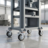 Heavy Duty Plate Caster Wheels Set 4 1200kg Swivel - Top-Down View