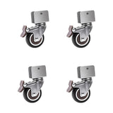 2 Inch U-Shaped TPE Swivel Castor Wheels Set 4 Brake