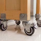 2 Inch U-Shaped TPE Swivel Castor Wheels Set 4 Brake - Front View