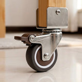 2 Inch U-Shaped TPE Swivel Castor Wheels Set 4 Brake