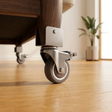 2 Inch U-Shaped TPE Swivel Castor Wheels Set 4 Brake - Top-Down View