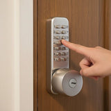 Mechanical Keyless Door Lock with Handle for Garage Office - Front View