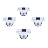 Mini Fixed Caster Wheels Rubber Low Profile Set 4