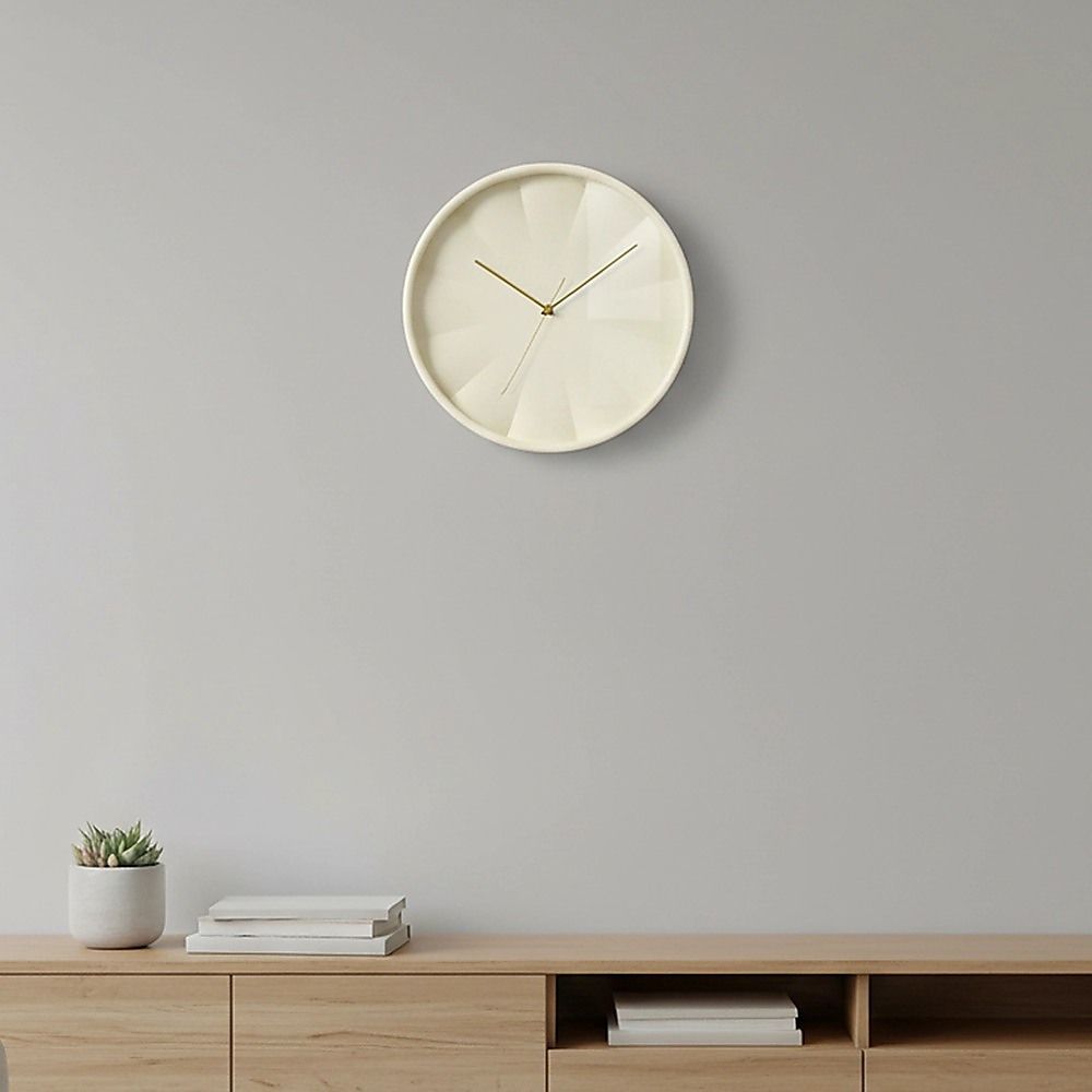 30cm Round Wall Clock Silent Sweep Modern ABS Frame
