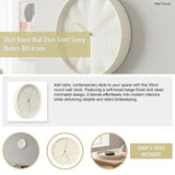 30cm Round Wall Clock Silent Sweep Modern ABS Frame