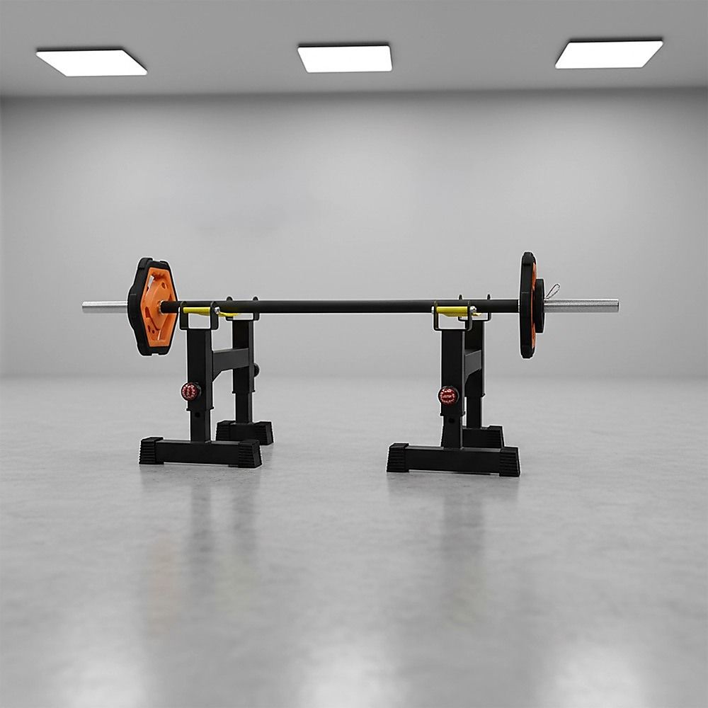 2x Deadlift Sling Racks Barbell Jack Squat Wedge