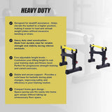 2x Deadlift Sling Racks Barbell Jack Squat Wedge - 45-Degree Angle