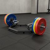 Fitness EZ Load Hex Trap Bar with Knurled Tri Grip - Top-Down View
