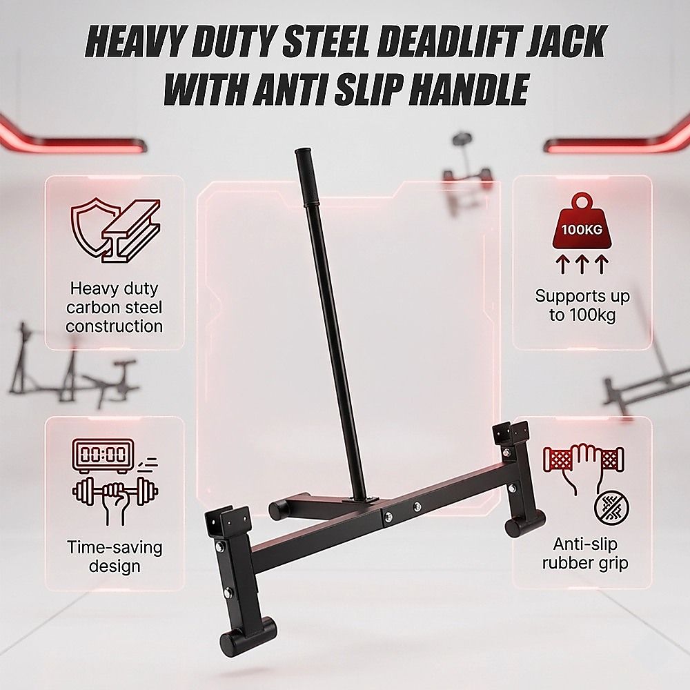 Heavy Duty Steel Deadlift Jack with Anti Slip Handle