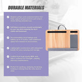 Portable Lap Desk with Mouse Pad Cushion Oak - 45-Degree Angle