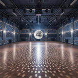 Silver Mirror Disco Ball Hanging DJ Party Decor - Side View