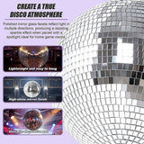 Silver Mirror Disco Ball Hanging DJ Party Decor